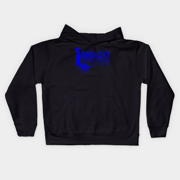 Old School Logo in Royal Blue Kids Hoodie by BirdCityComedyFestival